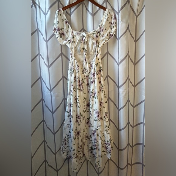 Hollister Cream Floral Midi Dress - Picture 2 of 3